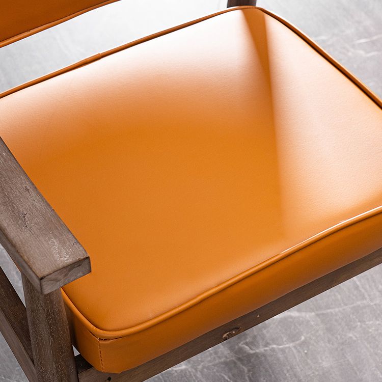 Contemporary Kitchen Leather Square Dining Chair Open Back Dining Side Chair Clearhalo ' kitchen&dining_furn' 'Dining Chairs' 'Dining Tables & Seating' 'dining_chair' 'furn' 'furn_dining_chair' 'Furniture' 'furniture_dining_chair' 'Kitchen & Dining Furniture' 'kitchen' 1200x1200_e5547843-61e6-497a-9b86-69f0f6a9cdc5