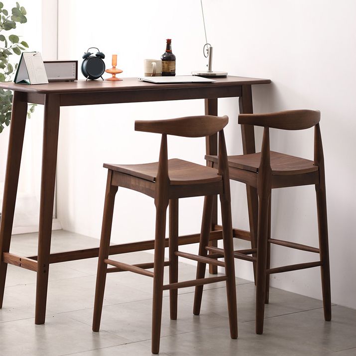 Solid Wood Bar Table Modern Rectangle Bar Table for Dining Room Clearhalo 'Bar Furniture' 'Bar Tables' 'bar_tables' 'furn' 'furn_bar_tables' 'Furniture' 'Kitchen & Dining Furniture' 1200x1200_e554a0e0-fd3a-4645-84ba-0147cbc44ee0