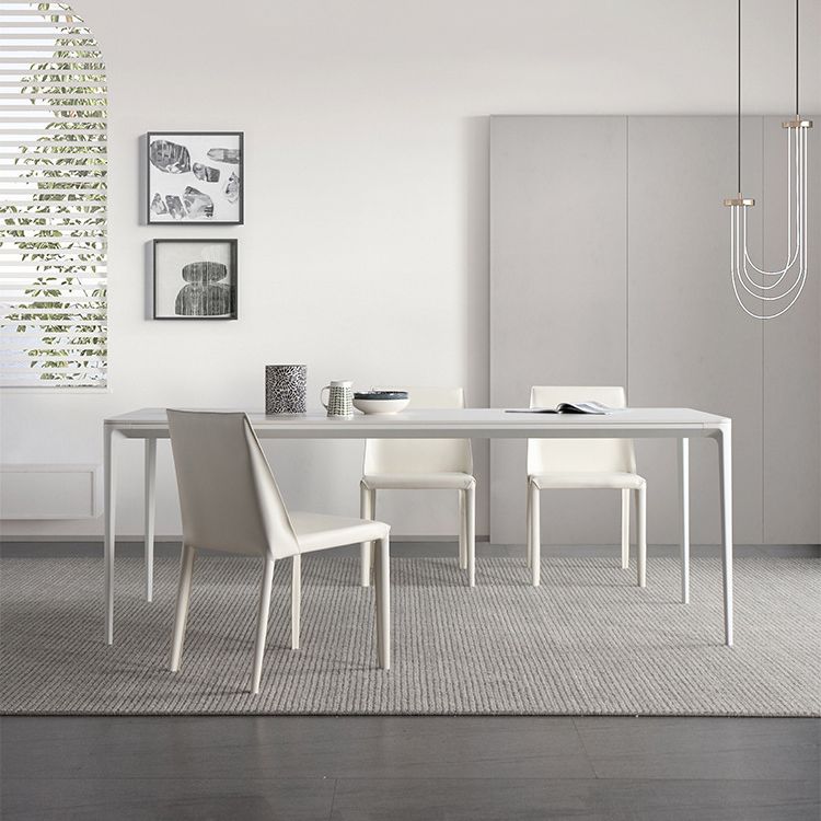 Modern Sintered Stone Rectangle Dining Set White Home Use Dining Room Furniture Set Clearhalo 'Dining Room Sets' 'Dining Tables & Seating' 'dining_room_set' 'furn' 'furn_dining_room_set' 'Furniture' 'furniture_dining_room_set' 'Kitchen & Dining Furniture' 'kitchen&dining_furn' 'kitchen' 1200x1200_e555929c-d083-40e8-965a-66c896a38808