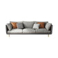 Imitation Leather Sofa with Pillow Back Square Armrest Latex Seat Filled with Wood Clearhalo 'Furniture' 'furniture_sofas' 'kitchen' 'kitchen_sofas' 'Living Room Furniture' 'Sofa' 'sofas' 1200x1200_e555efe7-307f-4d6f-8f80-6fc5c3ac9042