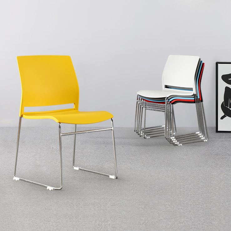 Modern Style Task Chair Plastic Armless Office Chair with Metal Legs Clearhalo 'furn' 'furn_office_chair' 'Furniture' 'furniture_office_chair' 'Office Chairs' 'Office Furniture' 'office_chair' 1200x1200_e556a13c-0390-4087-873c-5e671bcddfc3