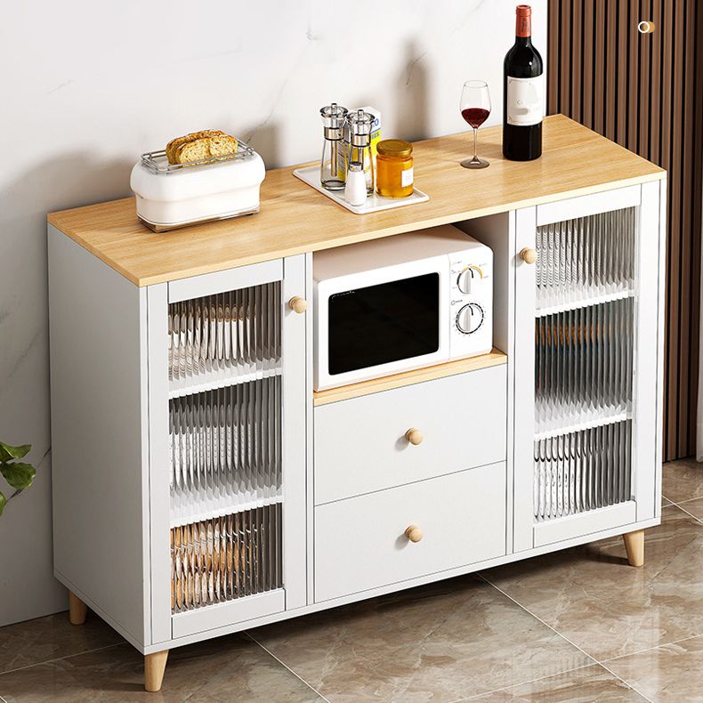 Serveur buffet en bois d'ingénierie avec tiroirs serveur de restauration contemporain