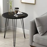 3 Legs Steel End Table Wood Round Side Table for Loving Room Clearhalo 'Coffee & Accent Tables' 'End & Side Tables' 'end_side_table' 'Furniture' 'furniture_end_side_table' 'Living Room Furniture' 1200x1200_e5588354-8c10-46c3-9e70-ea9d43329463