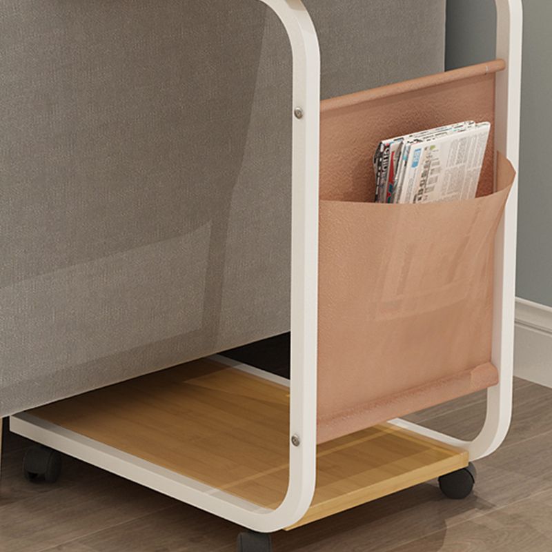 17.7" W Rectangular Side Table with Casters Modern Simple 1 - Shelf End Table Clearhalo 'Coffee & Accent Tables' 'End & Side Tables' 'end_side_tables' 'furn' 'furn_end_side_tables' 'Furniture' 'Living Room Furniture' 1200x1200_e55c0361-077f-421c-8135-de5653d6a543