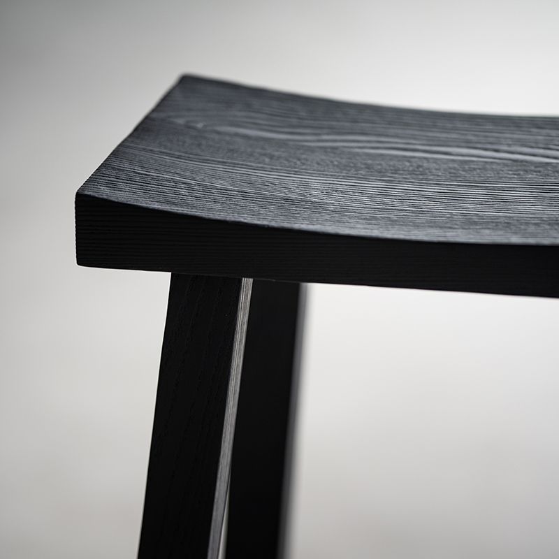 Modern Style Black Bar Stool Solid Wood Bar Stools for Dining Room