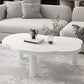 Table basse scandinave en bois massif blanc