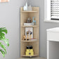Closed Wooden Bookshelf Modern Home Living Room Multi-layer Corner Bookcase
