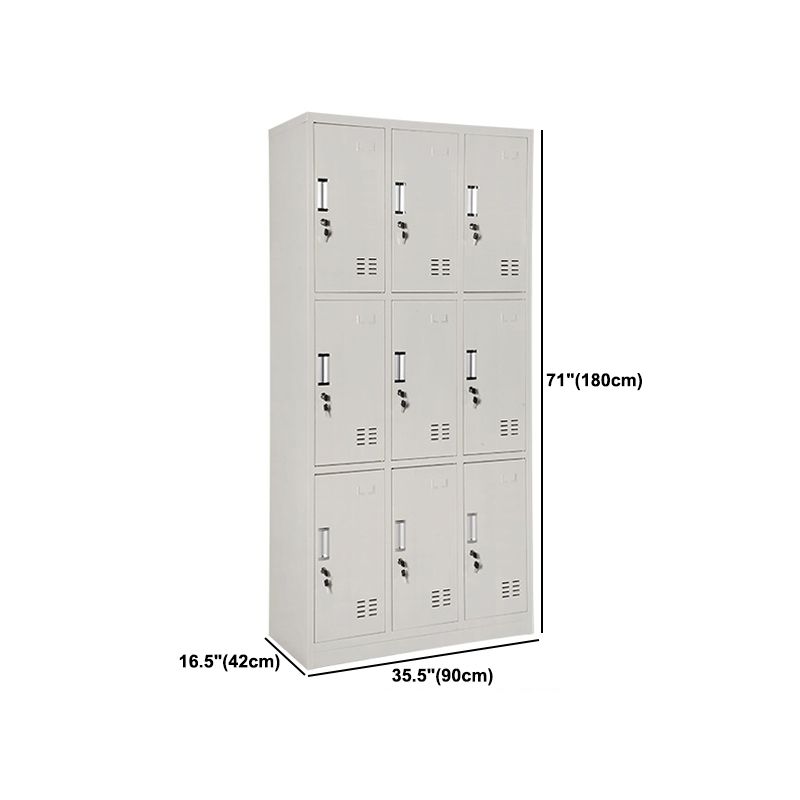 Placard à charnière à charnière gris armoire de garde-robe en acier contemporain