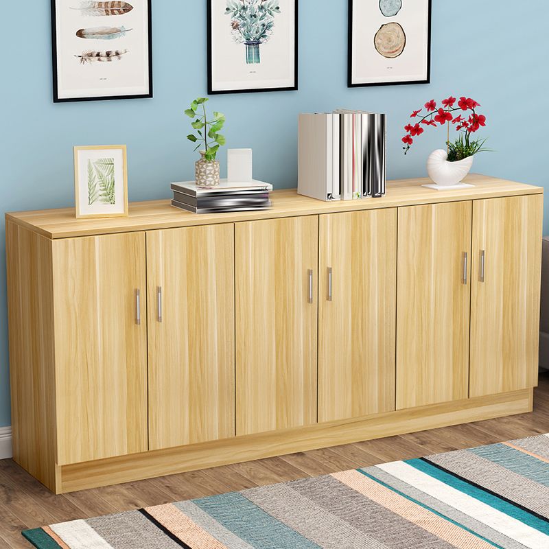 Der zeitgenössische Stil Sideboard Brown Engineered Wood Server mit einstellbaren Regalen