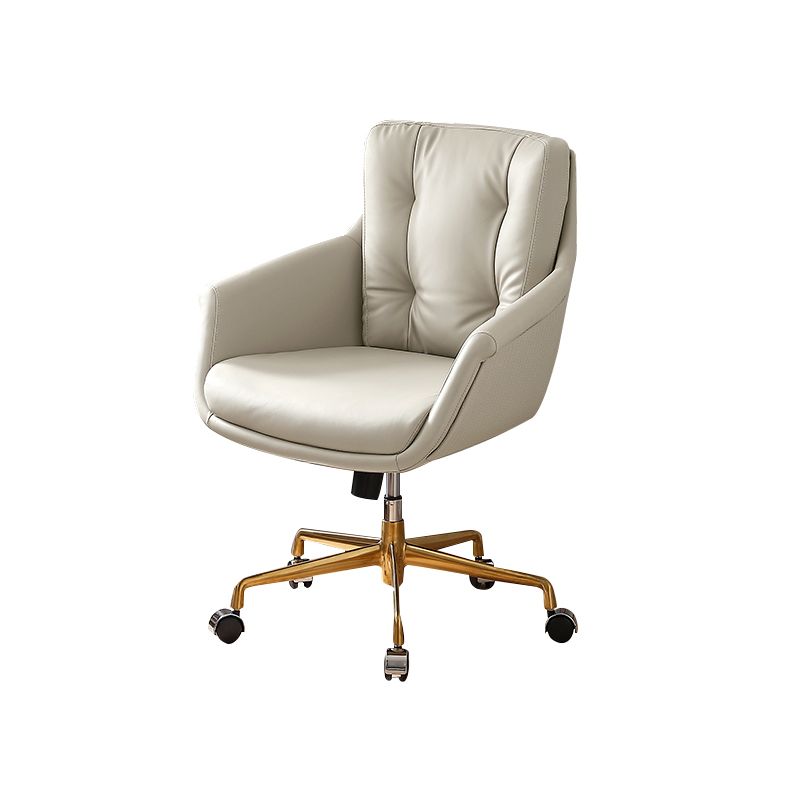 Contemporary Tufted Office Chair Faux Leather Executive Mid-Back Chair Clearhalo 'furn' 'furn_office_chair' 'Furniture' 'Office Chairs' 'Office Furniture' 'office_chair' 1200x1200_e5619a38-bff8-4524-8215-f9b5e49c694c