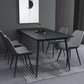 Rectangle Dining Table Industrial Style 4 Legs Base Sintered Stone Table for Home Clearhalo ' dining_table' 'Dining Tables & Seating' 'Dining Tables' 'furn' 'furn_dining_table' 'Furniture' 'furniture_dining_table' 'Kitchen & Dining Furniture' 'kitchen&dining_furn' 'kitchen' 'kitchen_dining_table' 1200x1200_e561d0c0-900c-4501-acad-02b43f9fd38c