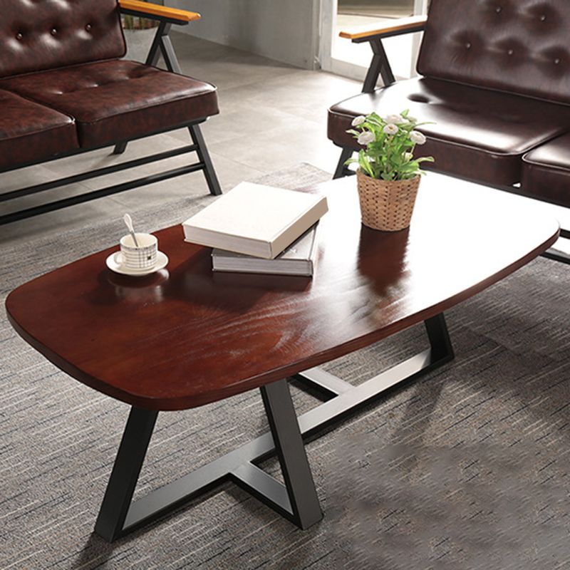 Modern Style 1 Single Coffee Table Pine Wood Brown Cocktail Table Clearhalo 'Coffee & Accent Tables' 'Coffee Tables' 'coffee_tables' 'furn' 'furn_coffee_tables' 'Furniture' 'Living Room Furniture' 1200x1200_e563193e-23c1-4ddd-8f37-9063a4de9546