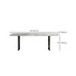 White Stone Dining Set with Padded Chairs 1/4/5/6 Pcs Modern Dinette Set