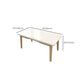 Contemporary Dining Table White Dining Table with Solid Wood Base