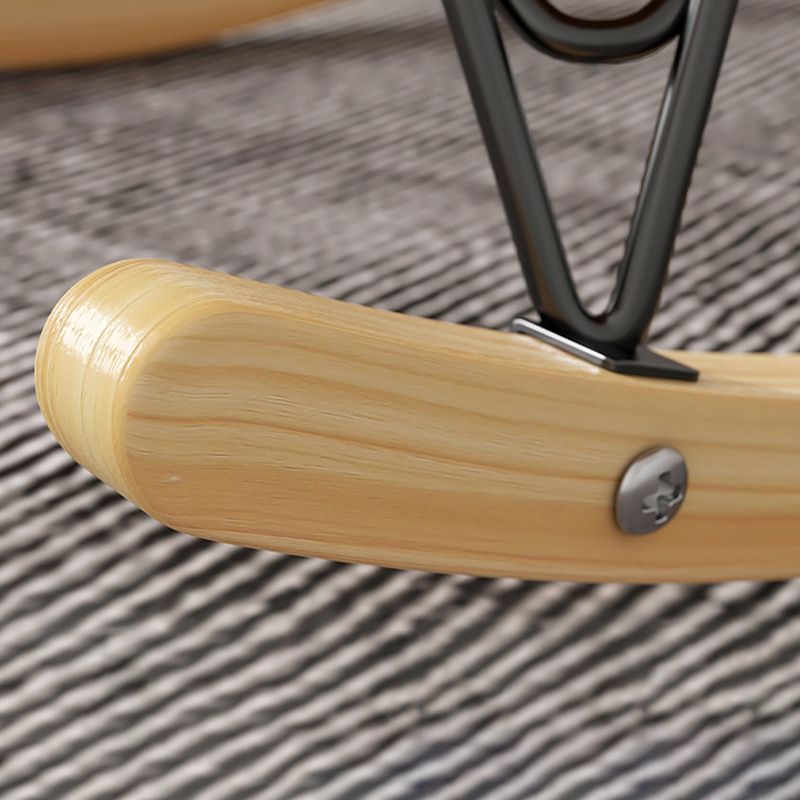 Chaise à bascule en bois massif chaise de culbuteur contemporaine avec siège rembourré