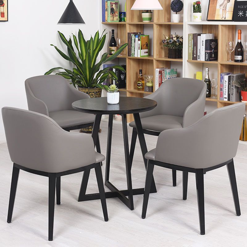 Arm Dining Chairs Modern Faux Leather Side Chairs for Kitchen Clearhalo 'Dining Chairs' 'Dining Tables & Seating' 'dining_chair' 'furn' 'furn_dining_chair' 'Furniture' 'Kitchen & Dining Furniture' 1200x1200_e567c93f-733f-4a93-a8b6-1c10e4117c98
