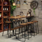 Tavolo da bar per barra top in legno rettangolare tavolo da barra industriale con base di cavalletto