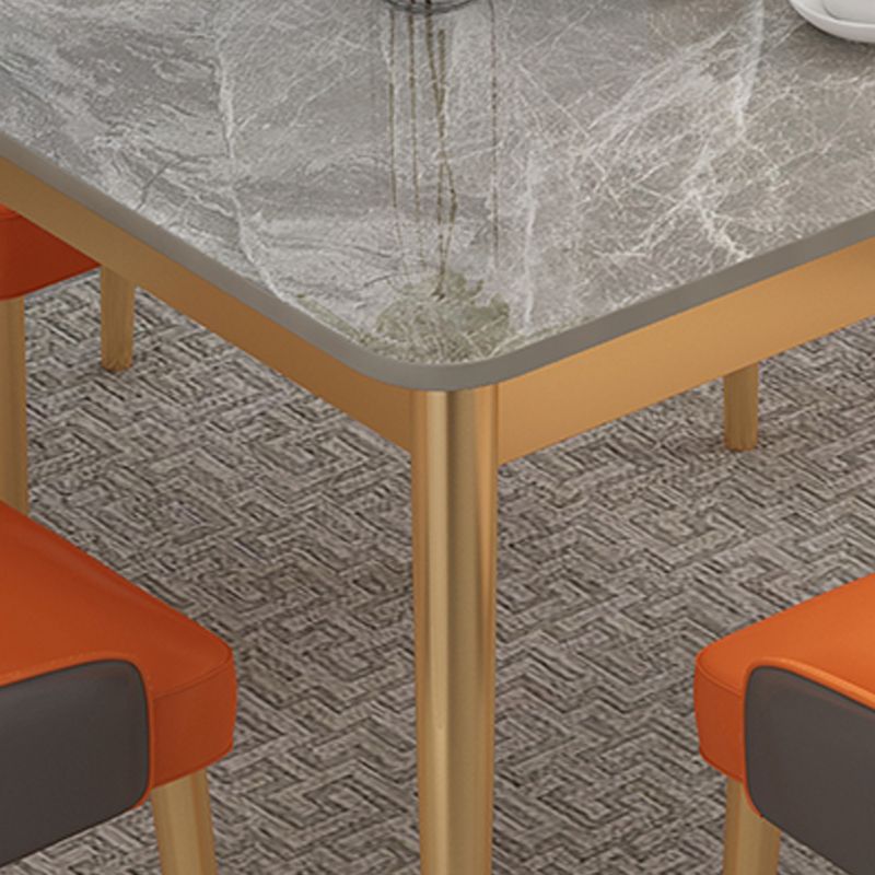 Modern 4 Legs Dining Table Stone Table for Dining Room Kitchen Clearhalo 'Dining Tables & Seating' 'Dining Tables' 'dining_table' 'furn' 'furn_dining_table' 'Furniture' 'Kitchen & Dining Furniture' 1200x1200_e56a09b9-f8b3-48a4-a108-f60ce981bf4e