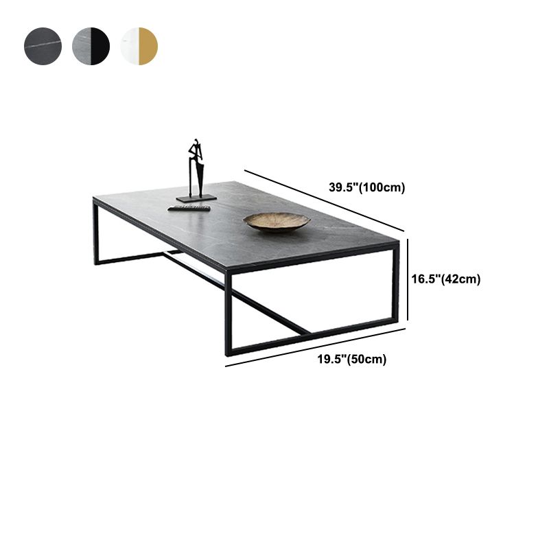 Trestle Type Base Rectangular Slate Table Board Ornate Style Coffee Table Clearhalo 'Coffee & Accent Tables' 'Coffee Tables' 'coffee_tables' 'furn' 'furn_coffee_tables' 'Furniture' 'Living Room Furniture' 1200x1200_e56b20d9-32c1-48db-b7cc-2e89795bb8ca