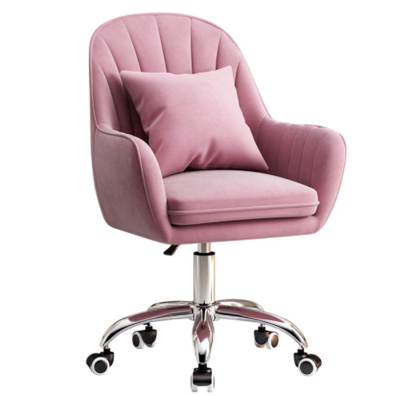 Faux Leather Desk Chair Contemporary Fixed Arms Chair with Wheels Clearhalo 'furn' 'furn_office_chair' 'Furniture' 'Office Chairs' 'Office Furniture' 'office_chair' 1200x1200_e56b5c03-e0e8-44a4-a94c-ad434f2545d5