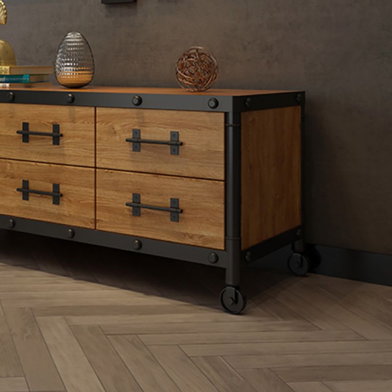 Industrial Wood TV Console Enclosed Storage TV Media Stand with Drawers for Living Room Clearhalo 'furn' 'furn_tv_stands_entertainment_centers' 'Furniture' 'Living Room Furniture' 'TV Stands & Entertainment Centers' 'TV Stands & Media Storage Furniture' 'tv_stands_entertainment_centers' 1200x1200_e56be05d-ed83-4a79-b063-23c2cf3ca994
