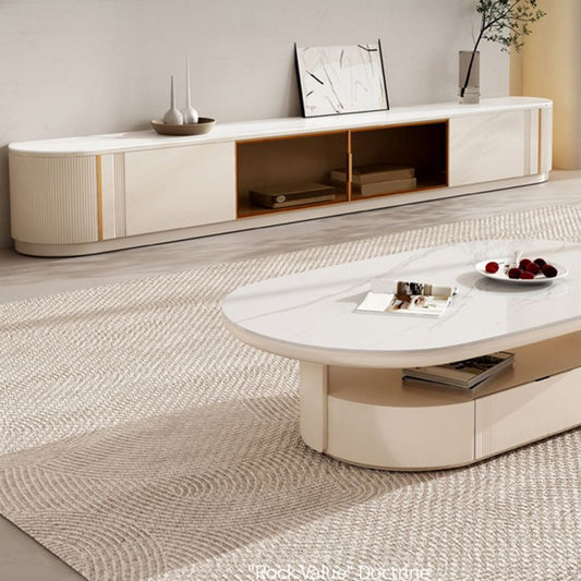 Stone Media Console TV Stand Modern Media Console for Living Room Clearhalo 'furn' 'furn_tv_stands_entertainment_centers' 'Furniture' 'Living Room Furniture' 'TV Stands & Entertainment Centers' 'TV Stands & Media Storage Furniture' 'tv_stands_entertainment_centers' 1200x1200_e56ec1c7-7d56-4771-bf0f-1ff77dd40328