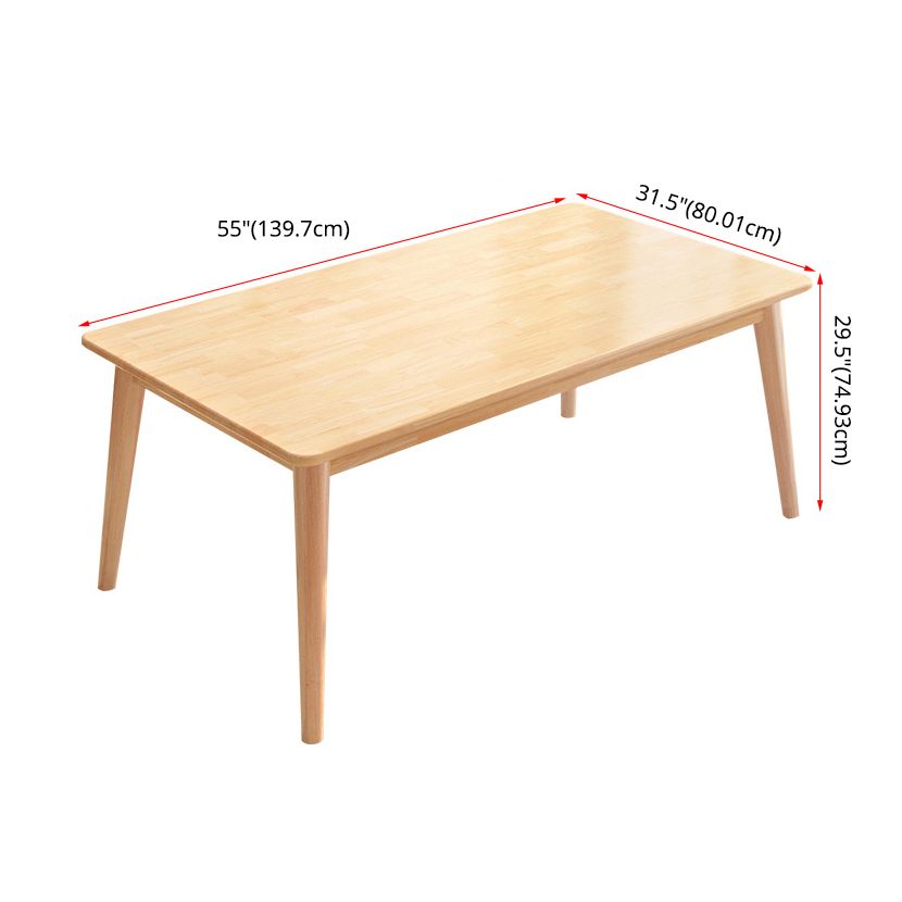 Modern Wood Dining Table Set of 5/7 with Rectangle Table Dining Set with Winsor Chairs Clearhalo 'Dining Room Sets' 'Dining Tables & Seating' 'dining_room_set' 'furn' 'furn_dining_room_set' 'Furniture' 'furniture_dining_room_set' 'Kitchen & Dining Furniture' 'kitchen&dining_furn' 'kitchen' 1200x1200_e5730975-a3b2-4b99-b845-e9ef0c707baf