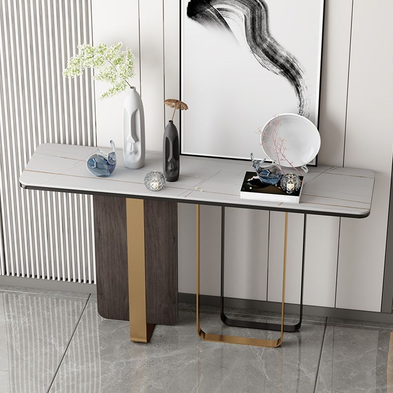 Stone Console Table Modern Stain Resistant End Table , 33.46 Inch Tall