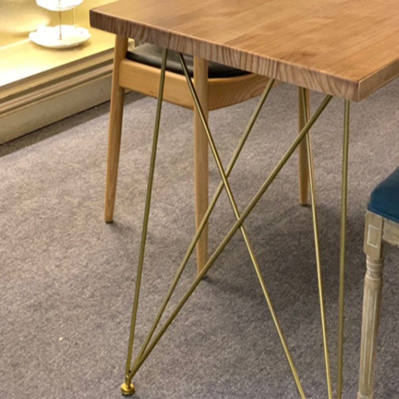 Rectangle 4 Legs Luxury Dining Table Solid Wood Fixed Table for Kitchen Clearhalo 'Dining Tables & Seating' 'Dining Tables' 'dining_table' 'furn' 'furn_dining_table' 'Furniture' 'furniture_dining_table' 'Kitchen & Dining Furniture' 'kitchen' 'kitchen_dining_table' 1200x1200_e57389af-ab98-4988-8582-f08bc2339473