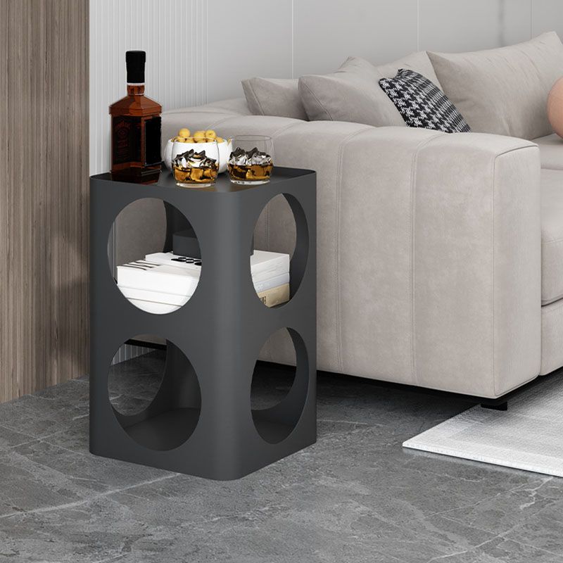 Modar de mesa de metal de cabecera de almacenamiento abierto para dormitorio para dormitorio