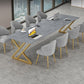 Rectangle Dinette Table Industrial Stone Dinner Room Kitchen Table for Indoor Clearhalo ' dining_table' 'Dining Tables & Seating' 'Dining Tables' 'furn' 'furn_dining_table' 'Furniture' 'furniture_dining_table' 'Kitchen & Dining Furniture' 'kitchen&dining_furn' 'kitchen' 'kitchen_dining_table' 1200x1200_e5742f8f-b253-4fa1-921b-18da59d870fb