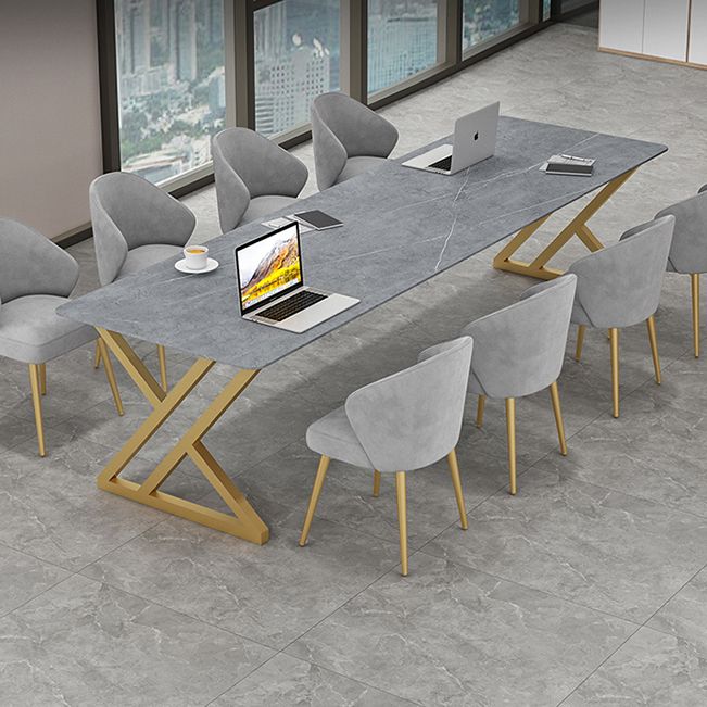 Rectangle Dinette Table Industrial Stone Dinner Room Kitchen Table for Indoor Clearhalo ' dining_table' 'Dining Tables & Seating' 'Dining Tables' 'furn' 'furn_dining_table' 'Furniture' 'furniture_dining_table' 'Kitchen & Dining Furniture' 'kitchen&dining_furn' 'kitchen' 'kitchen_dining_table' 1200x1200_e5742f8f-b253-4fa1-921b-18da59d870fb