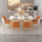 Traditional Luxury Dining Table Sintered Stone Dining Table with Metal Base Clearhalo ' dining_table' 'Dining Tables & Seating' 'Dining Tables' 'furn' 'furn_dining_table' 'Furniture' 'furniture_dining_table' 'Kitchen & Dining Furniture' 'kitchen&dining_furn' 'kitchen' 'kitchen_dining_table' 1200x1200_e57573e6-212e-44ec-a0d8-be33f1cf3136