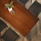 Mesa de comedor de madera Top de mesa industrial con base de trineo en negro