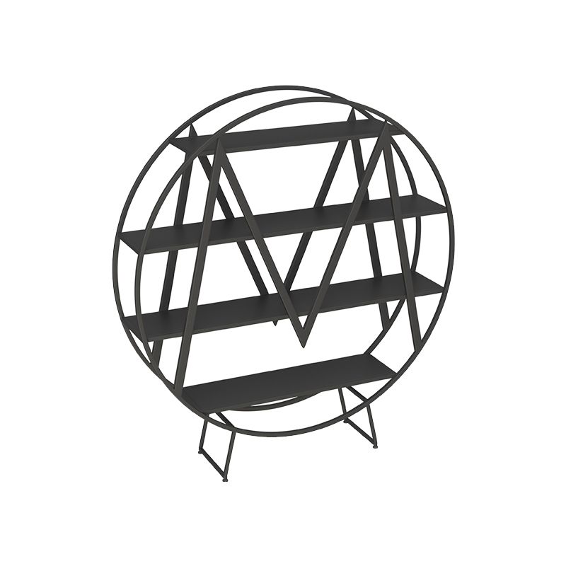 Glam 4 Shelves Bookcase Etagere Metal Open Back Bookshelf with Shelves Clearhalo 'Bookcases' 'furn' 'furn_bookcases' 'Furniture' 'Office Furniture' 1200x1200_e5774060-d343-49d2-894c-7f0f572dd6a7