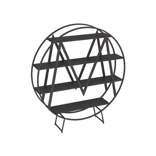 Glam 4 Shelves Bookcase Etagere Metal Open Back Bookshelf with Shelves Clearhalo 'Bookcases' 'furn' 'furn_bookcases' 'Furniture' 'Office Furniture' 1200x1200_e5774060-d343-49d2-894c-7f0f572dd6a7