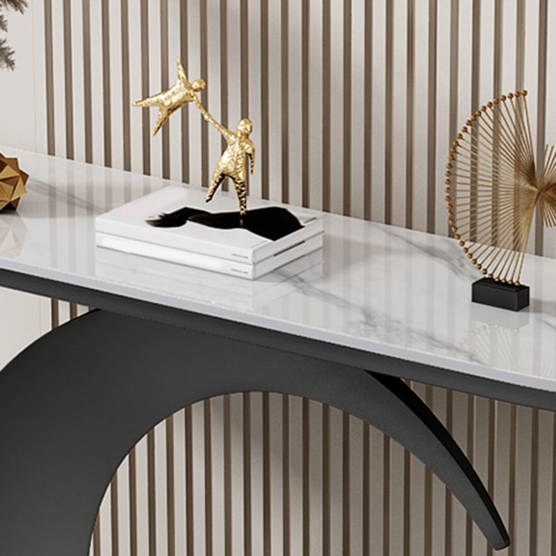 Marmor Glam Console Akzenttisch Antikes Finish -Sofa -Konsolentisch