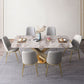 Luxury 1/2/5/7 Pieces Grey Dining Set Sintered Stone Dining Table Set with Leather Chairs Clearhalo 'Dining Room Sets' 'Dining Tables & Seating' 'dining_room_set' 'furn' 'furn_dining_room_set' 'Furniture' 'furniture_dining_room_set' 'Kitchen & Dining Furniture' 'kitchen&dining_furn' 'kitchen' 1200x1200_e57835cb-a26f-42fc-9dae-e3ae62615f0c