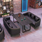 Industrial Style Dining Table Black Base Dining Table for Dining Room Clearhalo 'Dining Tables & Seating' 'Dining Tables' 'dining_table' 'furn' 'furn_dining_table' 'Furniture' 'furniture_dining_table' 'Kitchen & Dining Furniture' 'kitchen' 'kitchen_dining_table' 1200x1200_e5788667-df89-4c8d-bfb3-6c51453b84b9