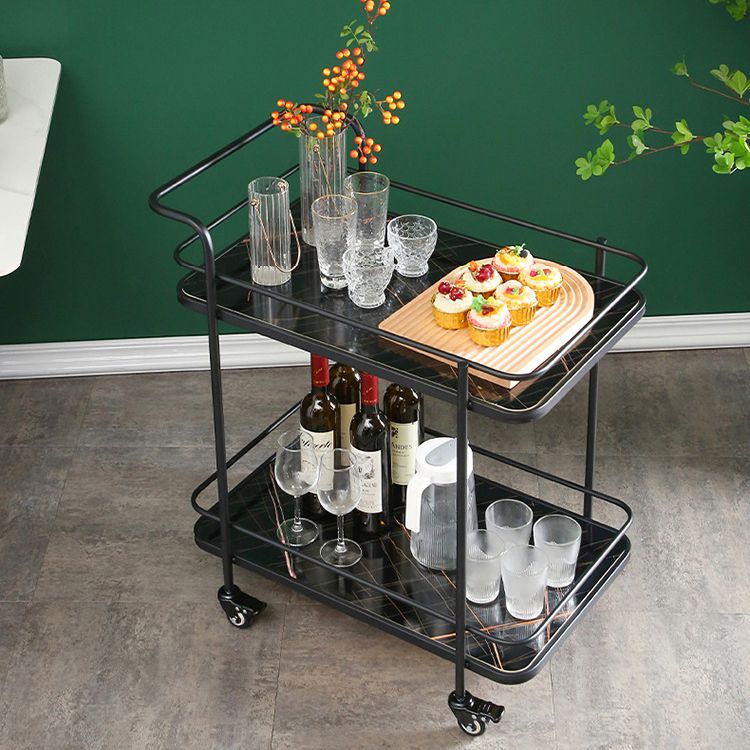 Tavolo da preparazione contemporanea ad alto rotolamento da 31,50 "tavolo da preparazione in legno