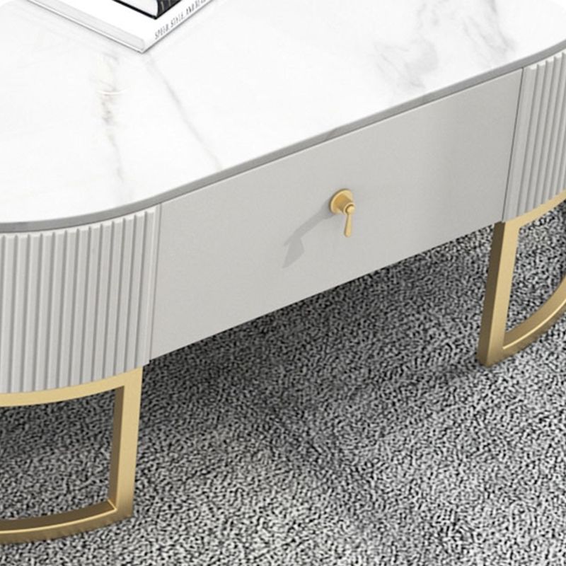 Slate Top Coffee or End Table with Storage Drawers Oval Frame Clearhalo 'Coffee & Accent Tables' 'Coffee Tables' 'coffee_tables' 'furn' 'furn_coffee_tables' 'Furniture' 'Living Room Furniture' 1200x1200_e57ae09b-f7b8-459f-8a4d-c199ed434c6f