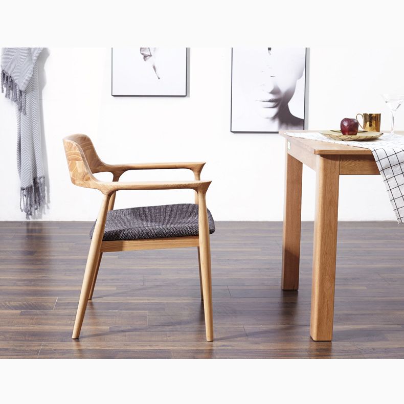 Contemporary Style Dining Chair Solid Wood Open Back Dining Side Chair for Restaurant Clearhalo ' kitchen&dining_furn' 'Dining Chairs' 'Dining Tables & Seating' 'dining_chair' 'Furniture' 'furniture_dining_chair' 'Kitchen & Dining Furniture' 'kitchen' 1200x1200_e57b2967-a47d-467d-b1d5-10384afccba6