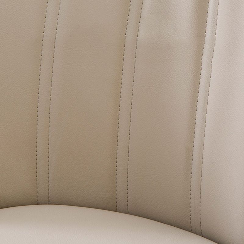 Glam Arm eetstoelen faux lederen zijstoelen met metalen benen