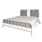 Gestoffeerd metalen open-frame bed 43,3-in High Golden Bed frame
