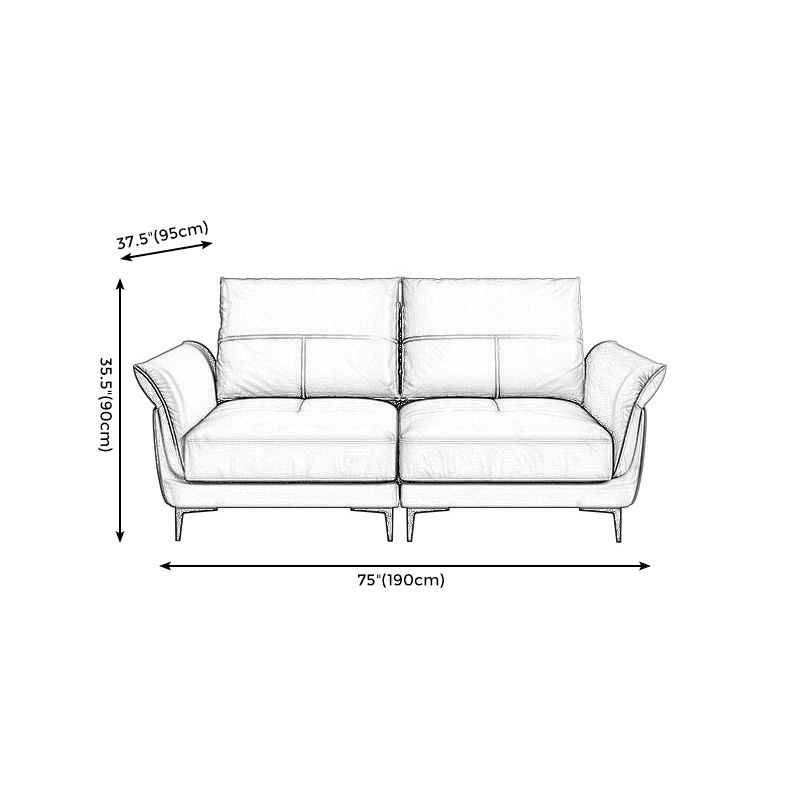 Azure Cushion Back Modern Living Room L-Shape Stationary Sofa & Chaise Clearhalo 'furn' 'furn_sectionals' 'Furniture' 'furniture_sectionals' 'kitchen' 'kitchen_sectionals' 'Living Room Furniture' 'Sectionals' 1200x1200_e57cfed6-156c-4b07-a651-dba80075b5a8