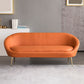 Faux Leather Sofa Mid Century Modern 30.31" High Curved Sofa Clearhalo 'furn' 'furn_sofas' 'Furniture' 'furniture_sofas' 'kitchen' 'kitchen_sofas' 'Living Room Furniture' 'Sofa' 'sofas' 1200x1200_e57e0bf5-de47-4d35-9f5b-5fbc98aa819d