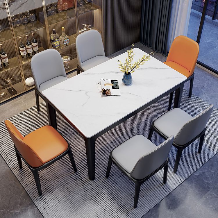 Rectangle Dining Site Table Midcentury Style Stone Dining Room Collection for Indoor Clearhalo ' dining_table' 'Dining Tables & Seating' 'Dining Tables' 'furn' 'furn_dining_table' 'Furniture' 'furniture_dining_table' 'Kitchen & Dining Furniture' 'kitchen&dining_furn' 'kitchen' 'kitchen_dining_table' 1200x1200_e57e9f34-099d-4011-b5ae-3a7a2e6d4809