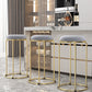 Glam Round Seat Counter Stool Faux Leather and Fabric Backless Counter Chair Clearhalo 'Bar Furniture' 'Bar Stools' 'bar_stools' 'furn' 'furn_bar_stools' 'Furniture' 'Kitchen & Dining Furniture' 1200x1200_e57fd398-05a8-440f-a39d-2d529e29ca5e