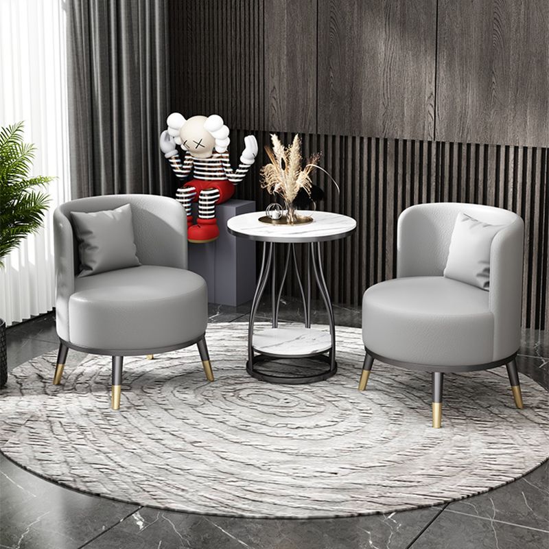 Faux Leather Armless Chair 21.65" Wide Chair with Basic Four Leg Clearhalo 'Accent Chairs' 'accent_chairs' 'Chairs & Seating' 'furn' 'furn_accent_chairs' 'Furniture' 'Living Room Furniture' 1200x1200_e5800d47-15d8-4270-9872-d549cf160d7f