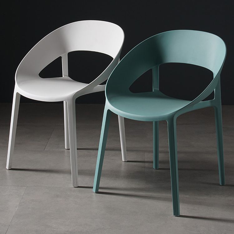 Minimalist Style Plastic Dining Armless Chair Open Back Dining Side Chair Clearhalo ' kitchen&dining_furn' 'Dining Chairs' 'Dining Tables & Seating' 'dining_chair' 'furn' 'furn_dining_chair' 'Furniture' 'furniture_dining_chair' 'Kitchen & Dining Furniture' 'kitchen' 1200x1200_e580434e-2b0a-4446-9aee-19c2de622ba7